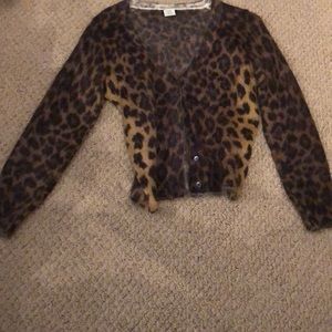 Cheetah print cardigan